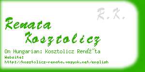 renata kosztolicz business card